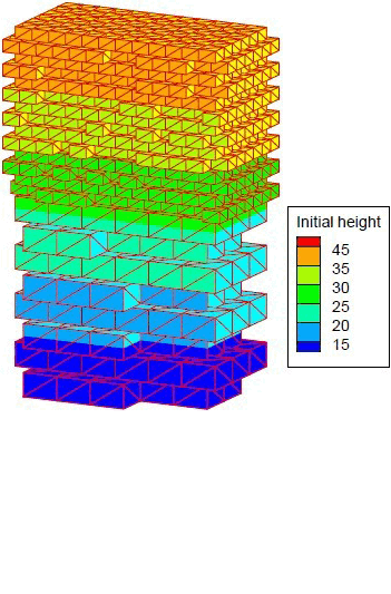 Animated discrete-element rock impact and fragmentation simulation preview