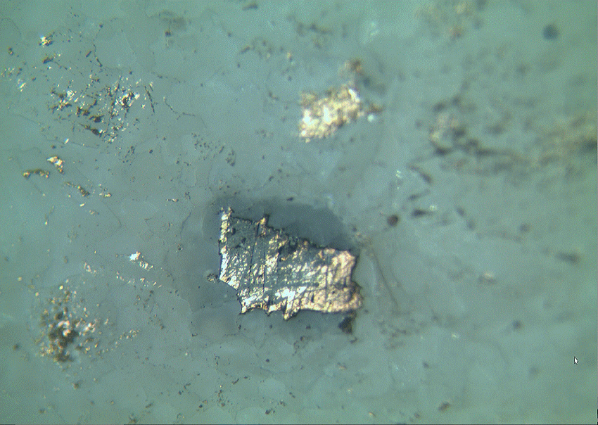 Animated microscale rock mechanics experiment and mineral microstructure view